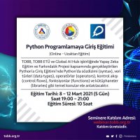 “Python Programlamaya Giriş Eğitimi”